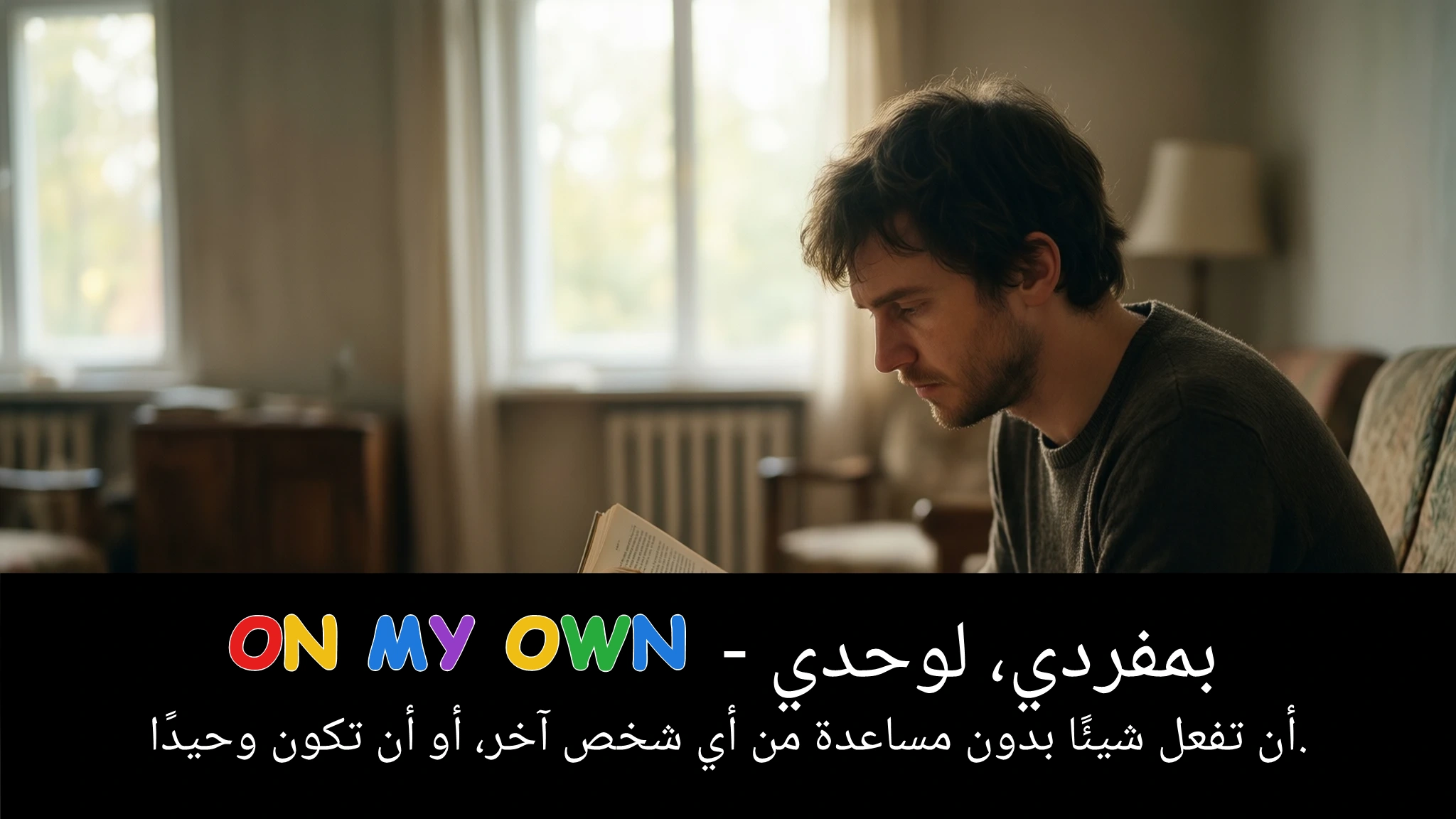 Arabic Illustration for on my own
